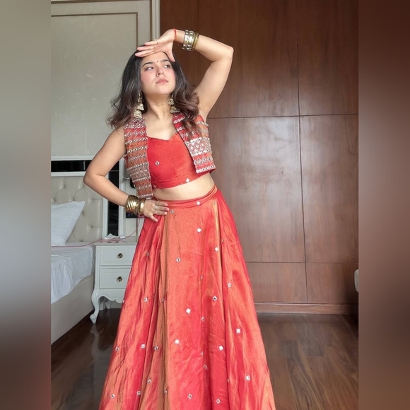 Wedding lehenga party wear lehenga, ethnic wear Traditional lehenga With Jacket - Picture 13 of 16